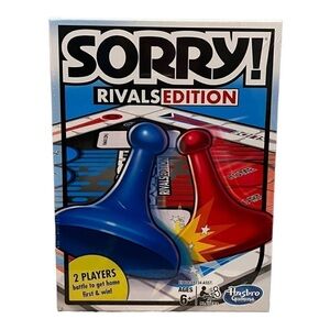 Hasbro Sorry! Rivals Edition Game with Blue and Red Pieces
